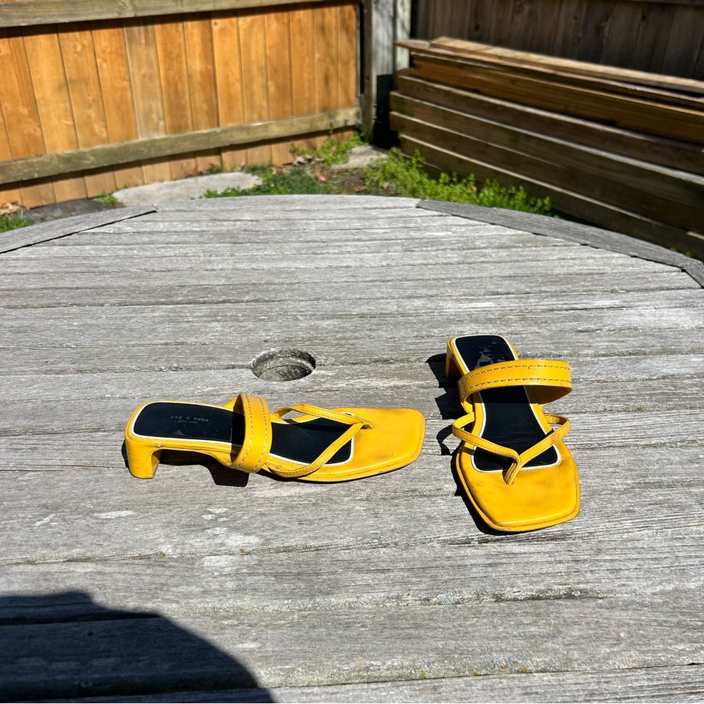 Rag and bone colt mid-heel sandal in yellow size 37‎ or 7 US